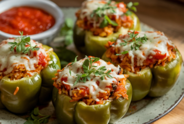 Bell Peppers with Rice & Veggies