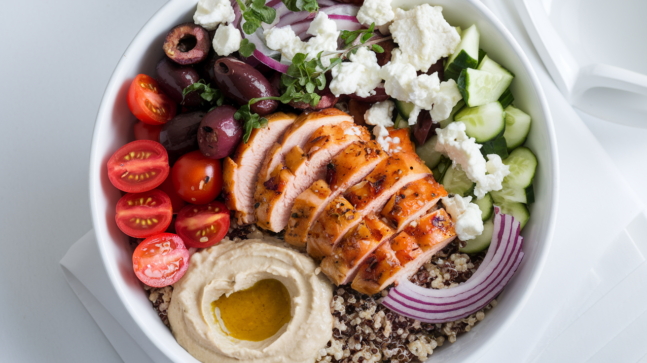 greek chicken bowls