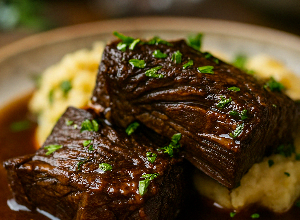 These Red Wine Braised Beef Short Ribs
