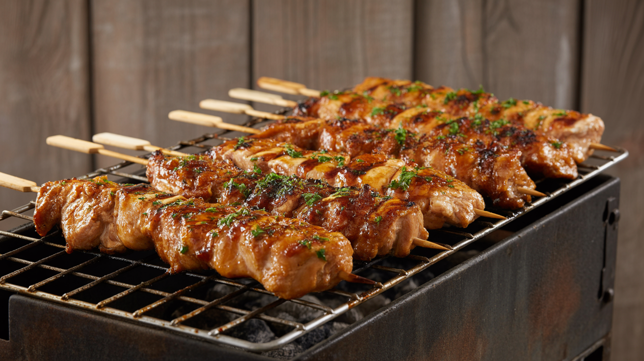 Grilled Ranch Garlic Parmesan Chicken Skewers