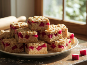 Easy Rhubarb Oat Bars Recipe