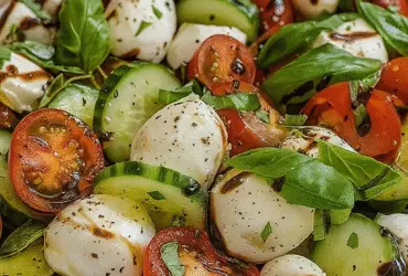 Cucumber Caprese Salad Recipe