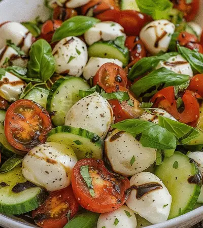 Cucumber Caprese Salad Recipe