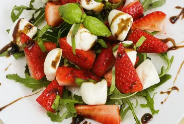 Balsamic Strawberry Caprese Salad