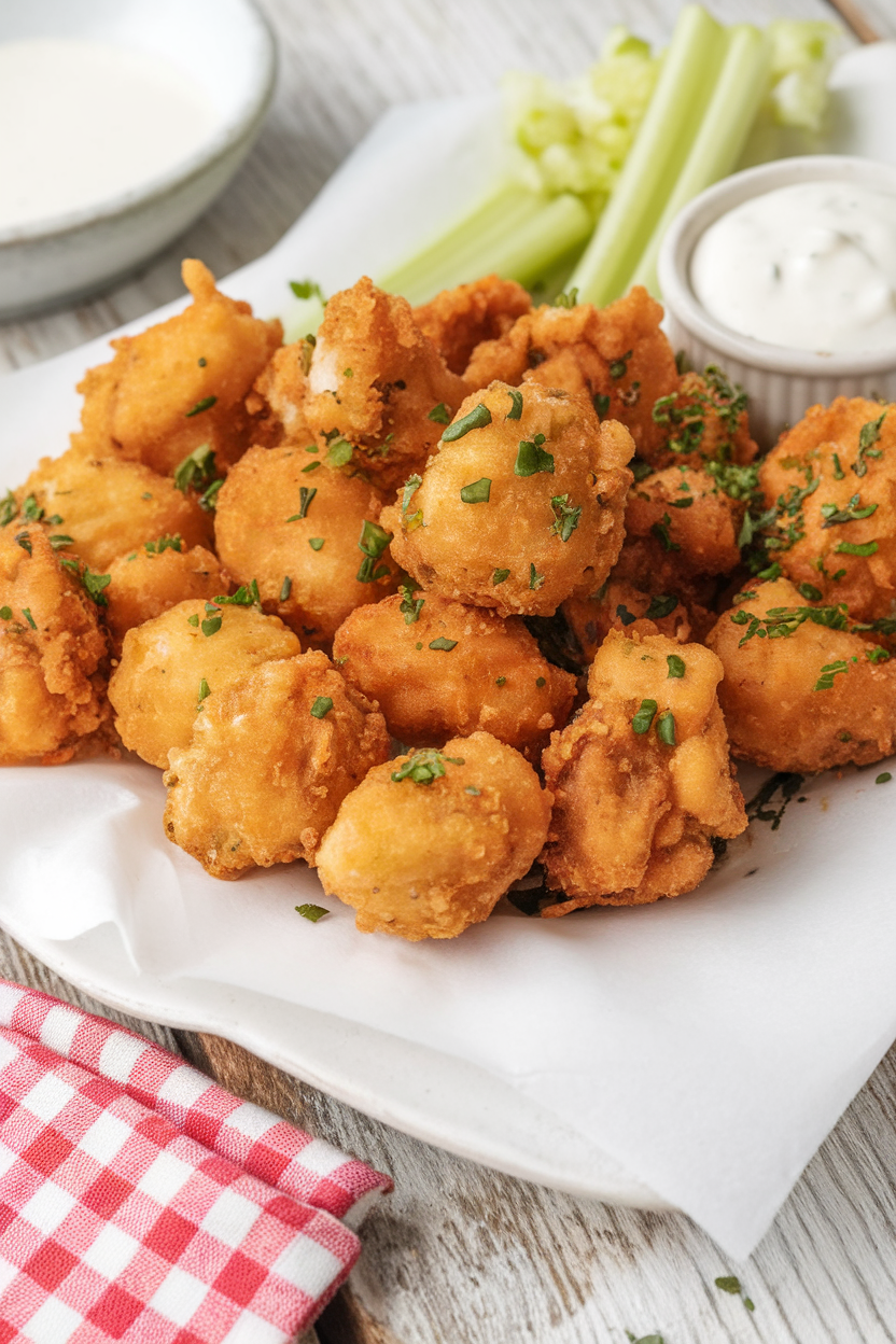 Crispy Buffalo Cauliflower Bites