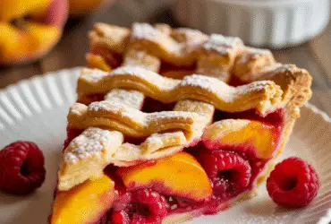 Raspberry Peach Summer Pie: A Sweet Taste of Sunshine
