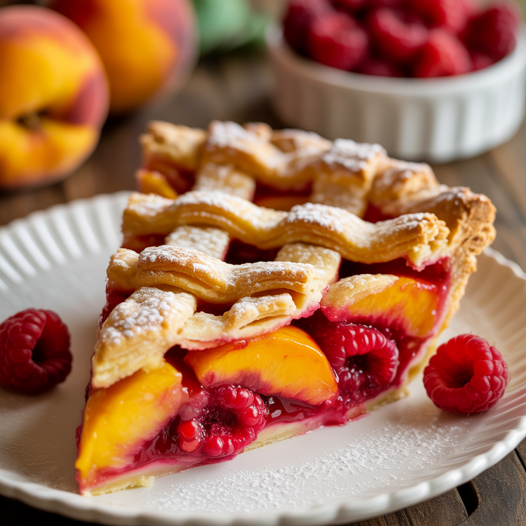 Raspberry Peach Summer Pie: A Sweet Taste of Sunshine