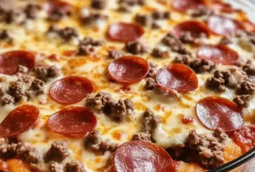 Meat Lovers Pizza Casserole