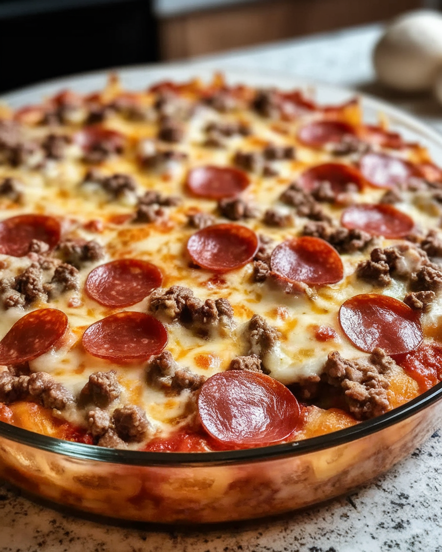 Meat Lovers Pizza Casserole