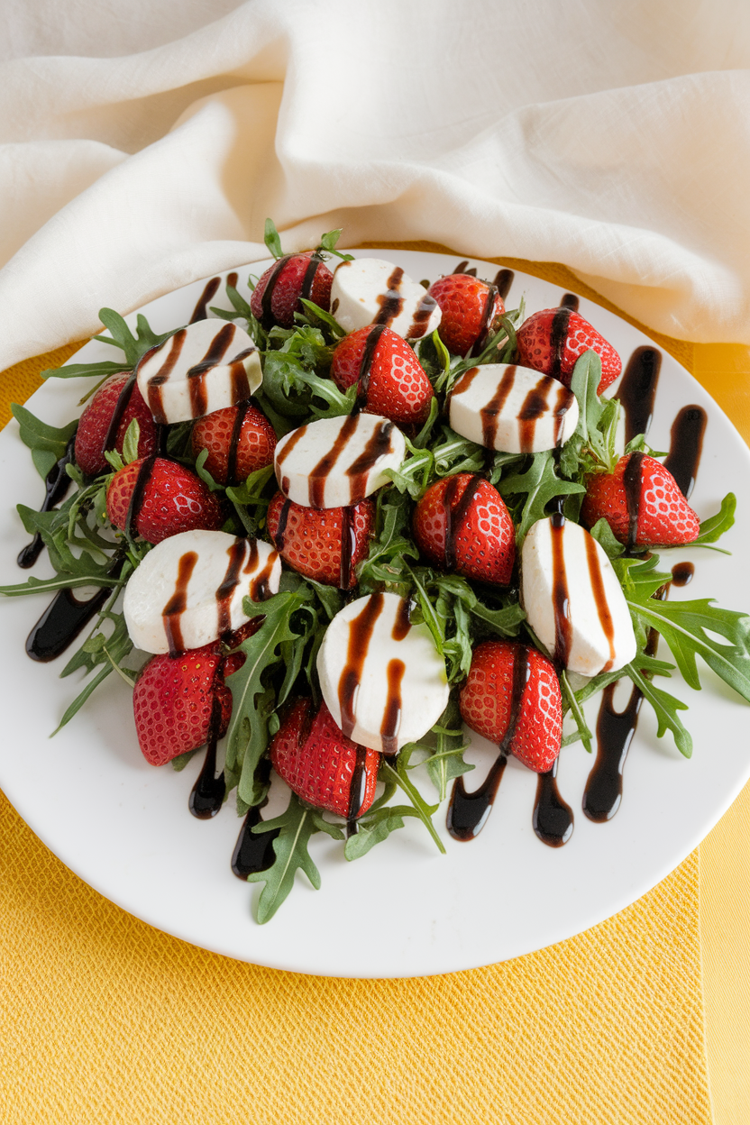 Balsamic Strawberry Caprese Salad
