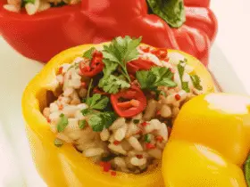 Stuffed Bell Peppers with Rice