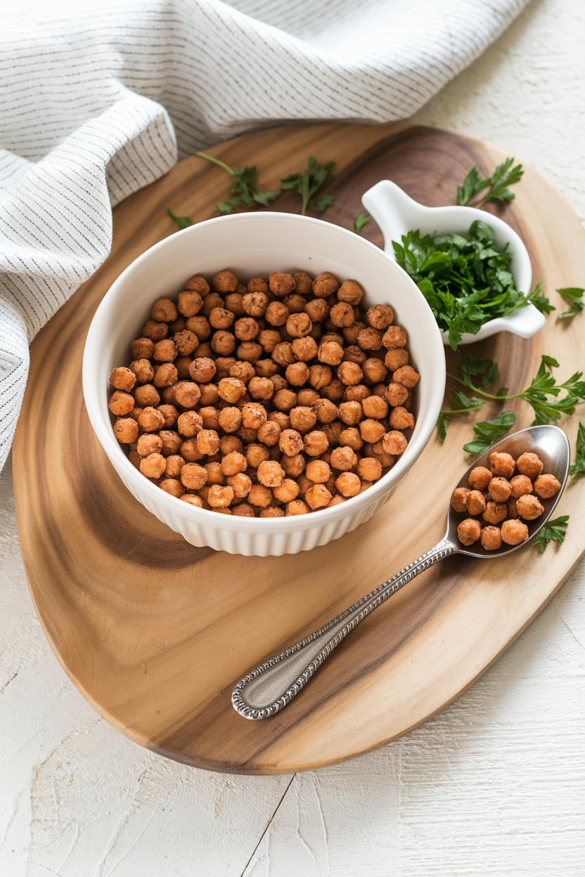 Crispy Spicy Roasted Chickpeas