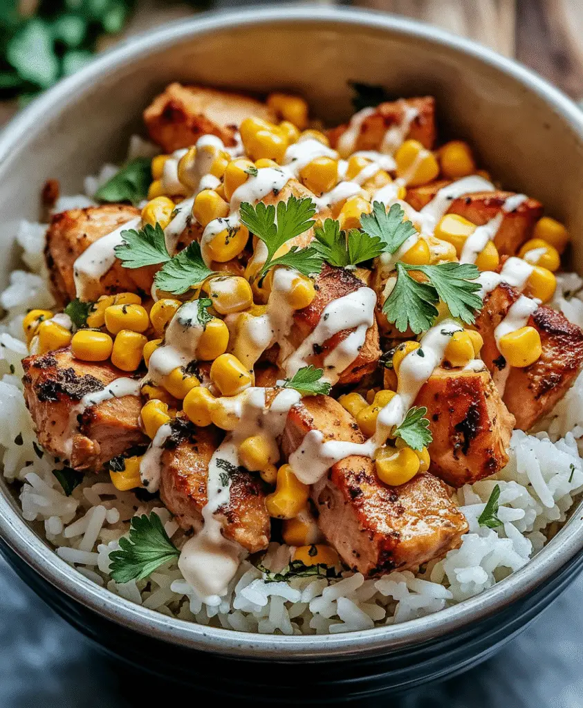 Street Corn Chicken Rice Bowl 