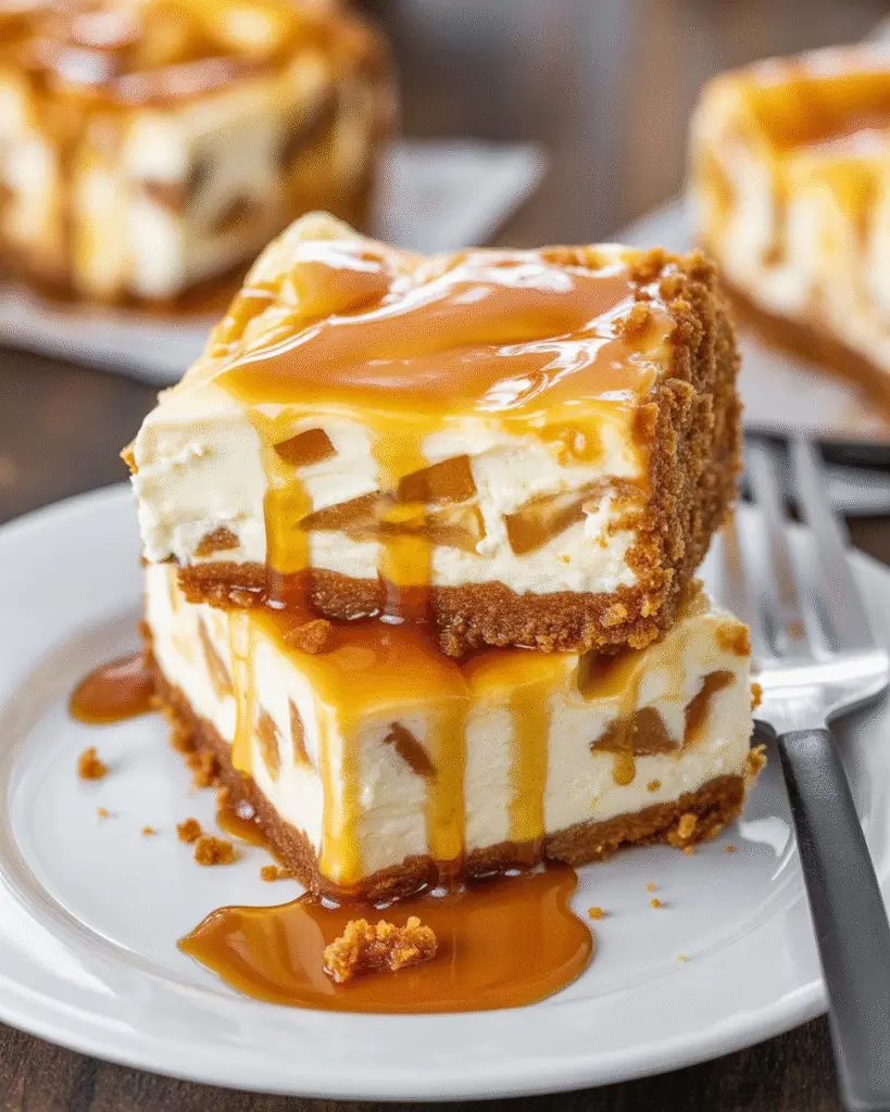Caramel Apple Cheesecake Bars
