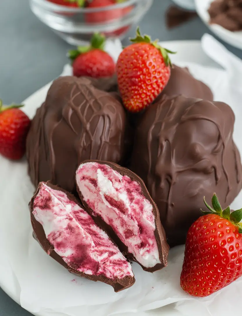 Chocolate Strawberry Yogurt Clusters