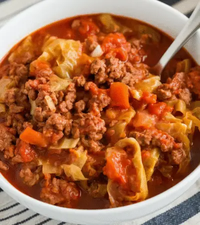 Ground Beef and Chopped Cabbage Skillet