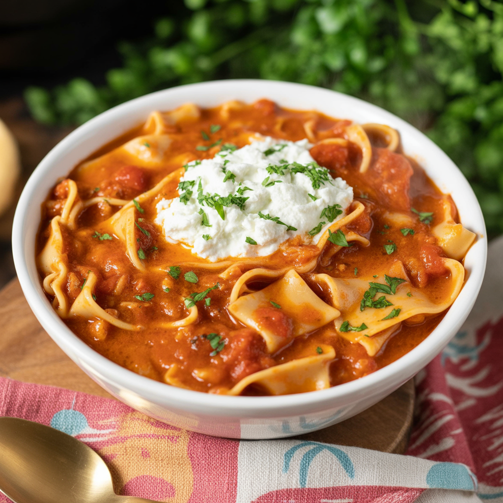 Crockpot Lasagna Soup