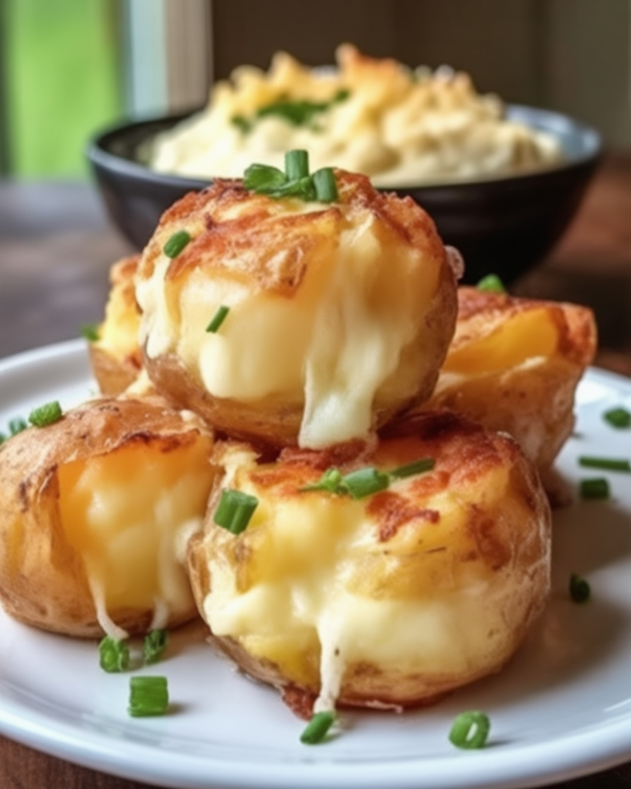 Cheesy Mashed Potato Puff Bites